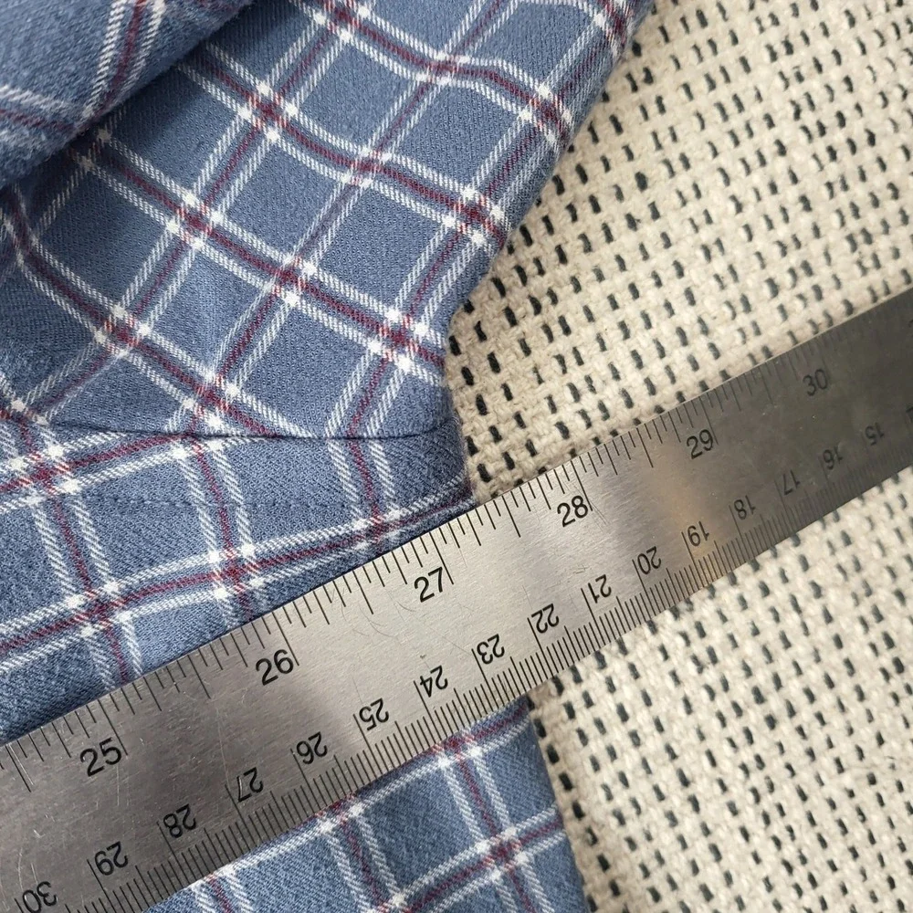 UNTUCKit Shirt Mens 3XL Blue Grid Plaid Long Sleeve Stretch Button Down Casual